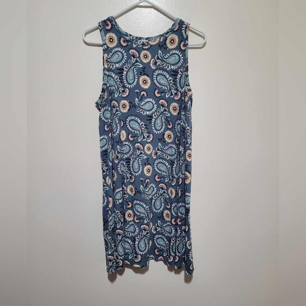 LOFT Blue Paisley Mini Dress